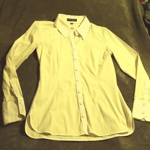 LDS Express M Yellow with mild pinstripes and White collar & cuffs / Tailored